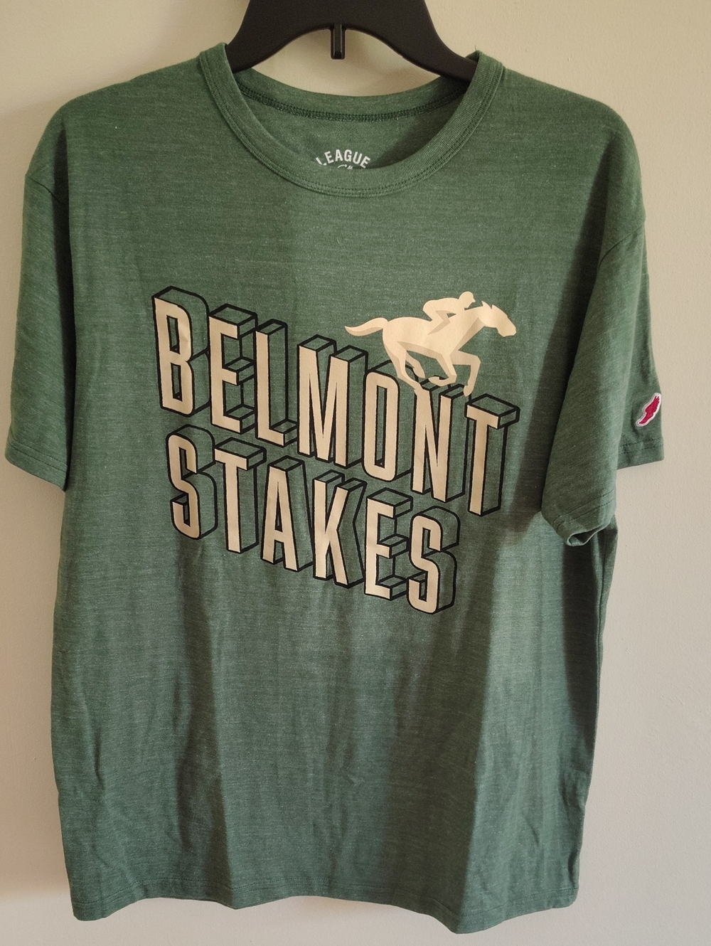 League Unisex Green Belmont Stakes Graphic Tee (Large)